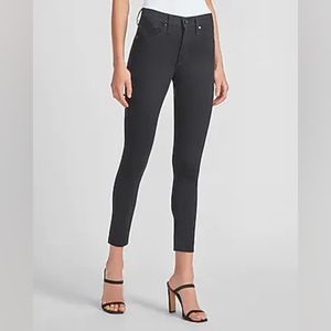 Express Mid Rise Black Supersoft Skinny Jeans